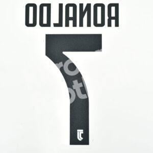2018-19 Juventus Home Name Number Set #7 RONALDO Repro - Image 3