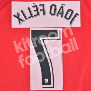 Original Player Issue 2019-23 Atletico Madrid Home Name Number Set #7 JOAO FELIX La Liga - Image 3