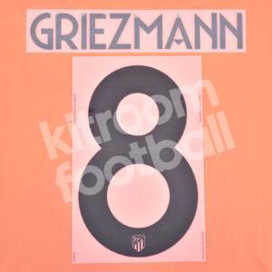 Original Player Issue 2022-23 Atletico Madrid Third Name Number Set #8 GRIEZMANN