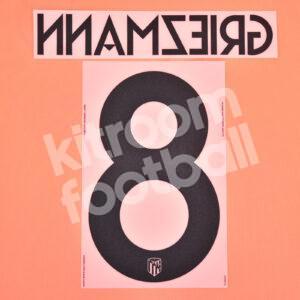 Original Player Issue 2022-23 Atletico Madrid Third Name Number Set #8 GRIEZMANN - Image 3