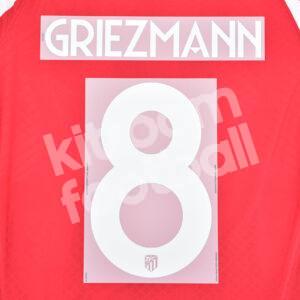 Original Player Issue 2021-23 Atletico Madrid Third Name Number Set #8 GRIEZMANN