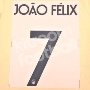 Original Player Issue 2022-23 Atletico Madrid Third Name Number Set #7 JOAO FELIX