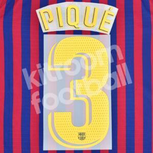 2018-21 Barcelona Home Name Number Set #3 PIQUÉ La Liga Repro