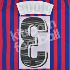 2018-21 Barcelona Home Name Number Set #3 PIQUÉ La Liga Repro - Image 3
