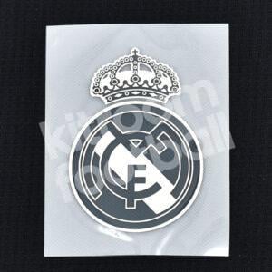 Official Real Madrid Club Badge Crest Patch Escudo Black & White Parche Silicone - Image 1