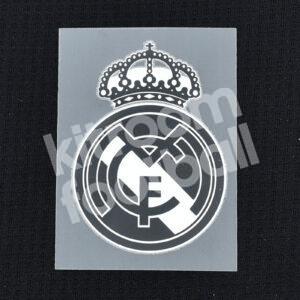 Escudo Real Madrid Club Crest Badge Patch Parche White & Black Repro v2