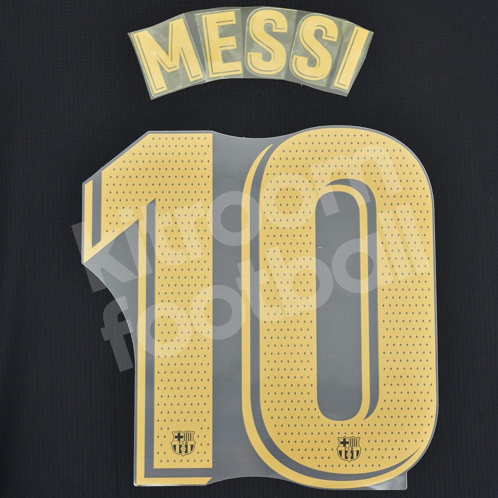 Original Player Issue 2020-21 Barcelona Away Name Number Set #10