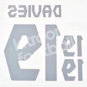 FIFA World Cup 2022 Canada Away Name Number Set #19 DAVIES Repro - Image 3