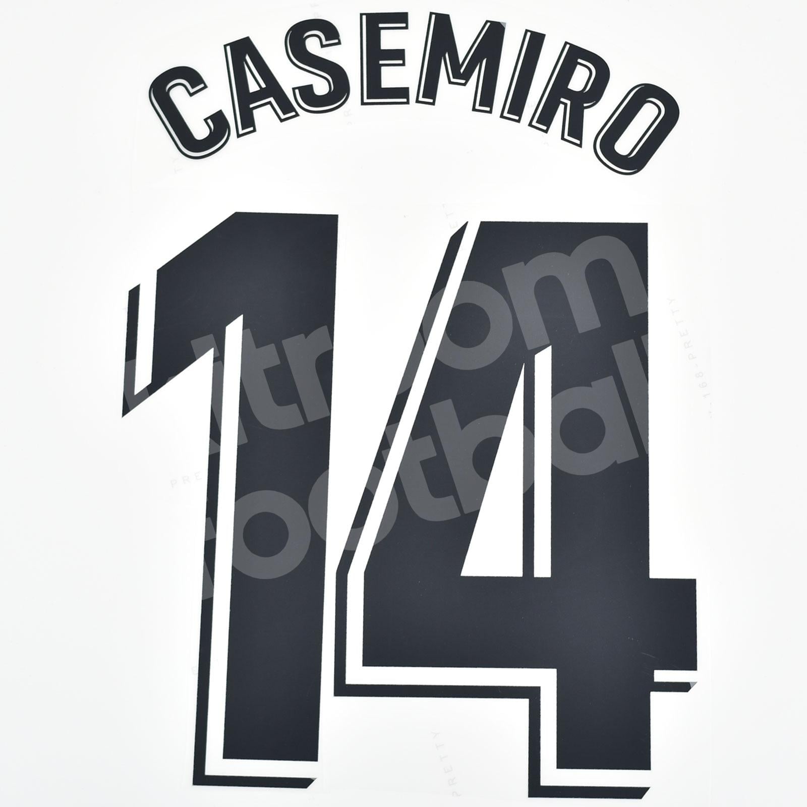 2018-19 Real Madrid La Liga Home Name Number Set #14 CASEMIRO