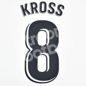 2018-19 Real Madrid La Liga Home Name Number Set #8 KROOS Repro
