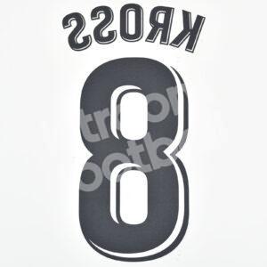 2018-19 Real Madrid La Liga Home Name Number Set #8 KROOS Repro - Image 3