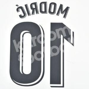 2018-19 Real Madrid La Liga Home Name Number Set #10 MODRIC Repro - Image 3