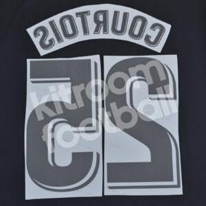 2018-19 & 2020-21 Real Madrid La Liga Away White Name Set #25 COURTOIS - Image 3