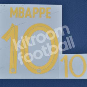FIFA World Cup 2022 Qatar France Name Number Set Home #10 MBAPPE Repro