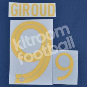 FIFA World Cup 2022 Qatar France Name Number Set Home #9 GIROUD Repro