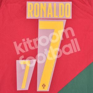 FIFA World Cup 2022 Qatar Portugal Name Number Set Home #7 RONALDO Repro