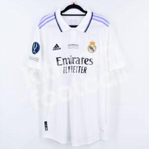 2022 Real Madrid Final Uefa Supercup #9 BENZEMA Match Authentic Shirt L - Image 3