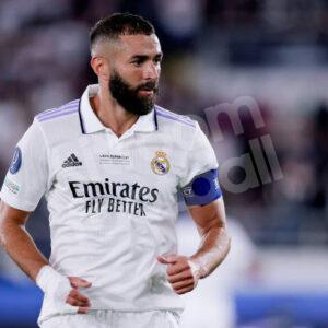 2022 Real Madrid Final Uefa Supercup #9 BENZEMA Match Authentic Shirt L - Image 5