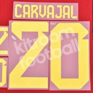 FIFA World Cup Qatar 2022 Spain Name Number Set #20 CARVAJAL Home Repro