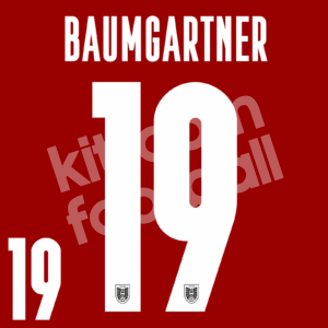 Euro 2020 2021 Austria Name Number Set #19 BAUMGARTNER Repro