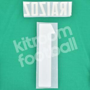 2016-18 Athetic Club Bilbao Name Number Set Goalkeeper #1 IRAIZOZ Repro - Image 3