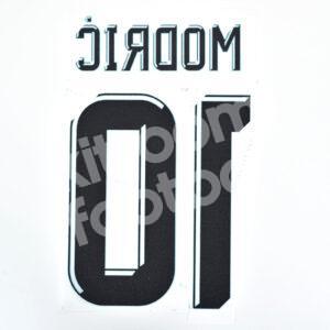 2017-18 Real Madrid Home Name Number Set #10 MODRIC UCL Repro - Image 3