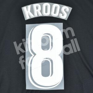 2018-19 & 2020-21 Real Madrid La Liga Away White Name Set #8 KROOS Repro