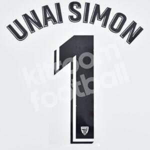 2018-23 Athetic Club Bilbao Name Number Set Goalkeeper #1 UNAI SIMON Repro - Image 1