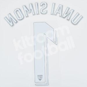 2018-23 Athetic Club Bilbao Name Number Set Goalkeeper #1 UNAI SIMON Repro - Image 3