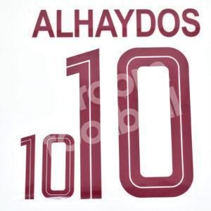 FIFA World Cup Qatar 2022 Away Name Number Set #10 ALHAYDOS Repro