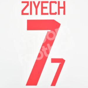 FIFA World Cup Qatar 2022 Morocco Away Name Number Set #7 ZIYECH Repro - Image 1