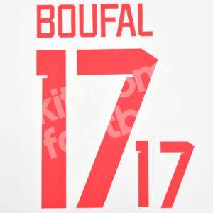 FIFA World Cup Qatar 2022 Morocco Away Name Number Set #17 BOUFAL Repro