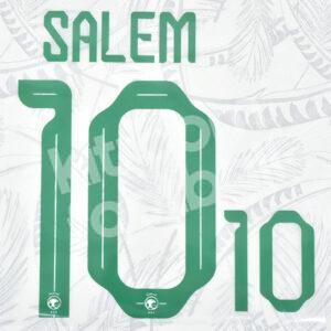 FIFA World Cup Qatar 2022 Saudi Arabia KSA Name Number Set #10 SALEM Home Repro