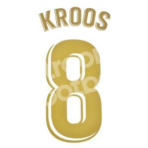 2019-20 Real Madrid La Liga Home Name Number Set #8 KROOS Repro