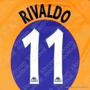 1997-98 Barcelona La Liga Away Name Set #11 RIVALDO (Repro)
