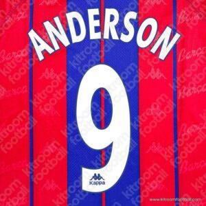 1997-98 Barcelona La Liga Home Name Set #9 ANDERSON (Repro)