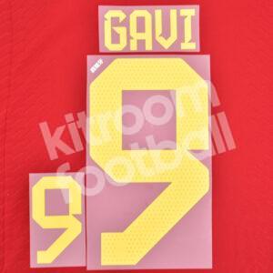 FIFA World Cup Qatar 2022 Spain Name Number Set #9 GAVI Home Repro