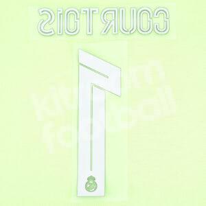 2020-21 Real Madrid GK Black Name  Number Set  #1 COURTOIS Champions Repro - Image 3