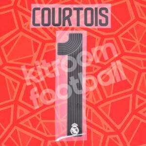 2022-23 Real Madrid GK Black Name Number Set #1 COURTOIS Champions Repro