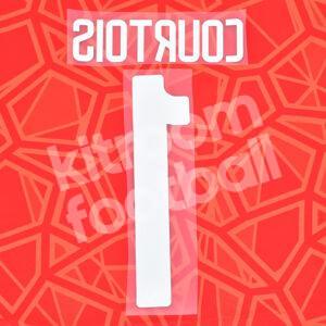 2022-23 Real Madrid GK Black Name Number Set #1 COURTOIS Champions Repro - Image 3