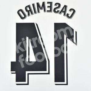 2019-20 Real Madrid La Liga Home Name Number Set #14 CASEMIRO Repro - Image 3