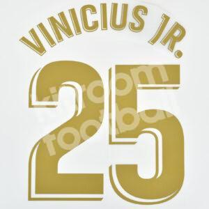 2019-20 Real Madrid La Liga Home Name Number Set #25 VINICIUS JR Repro