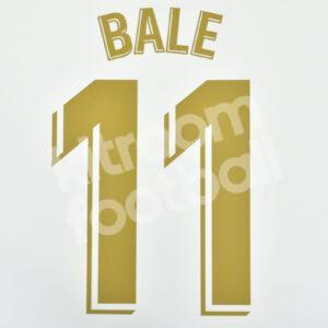 2019-20 Real Madrid La Liga Home Name Number Set #11 BALE Repro