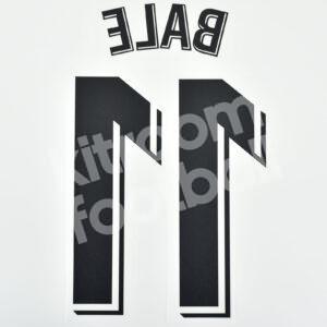 2019-20 Real Madrid La Liga Home Name Number Set #11 BALE Repro - Image 3