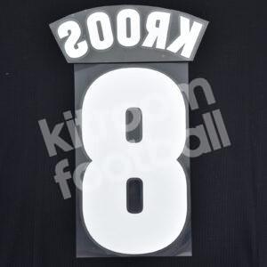2017-18 Real Madrid La Liga Away Name Number Set #8 KROOS Repro - Image 3