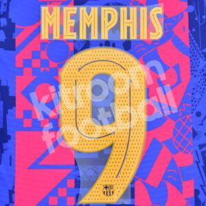 Original Player Issue 2021-22 Third Barcelona Name Number Set #9 MEMPHIS Avery