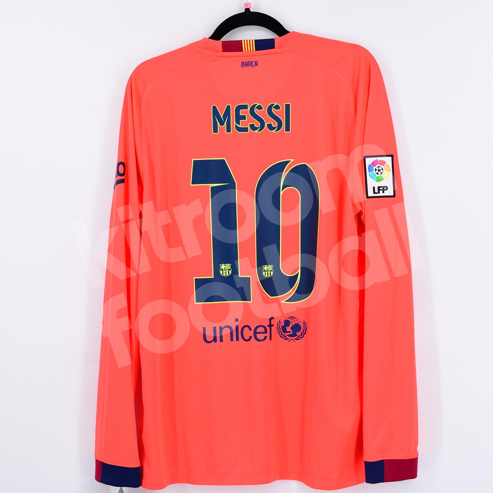 2014-15 Barcelona Away Shirt #10 MESSI L BNWT L/S – Kitroom Football