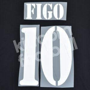 2001-03 Real Madrid Away Name Number Set #10 FIGO Repro