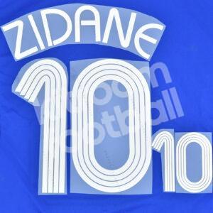 France FIFA World Cup 2006 Home Name Number Set #10 ZIDANE Repro v2