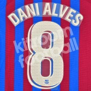 Original Player Issue 2021-22 Barcelona  Home Name Number Set #8 DANI ALVES Avery